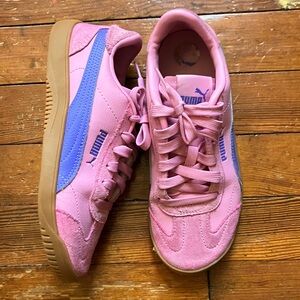 Suede Pink Blue Gum Sole Puma Sneakers